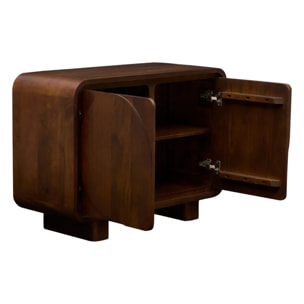 Buffet Shelty rectangulaire 70x96cm 2 portes marron