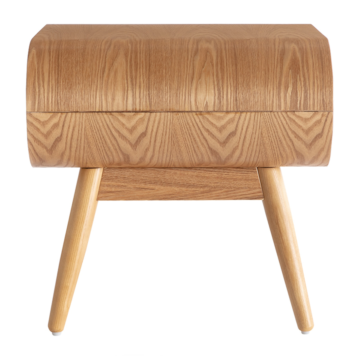 Table de chevet avec tiroir vintage bois clair (lot de 2) BJORG