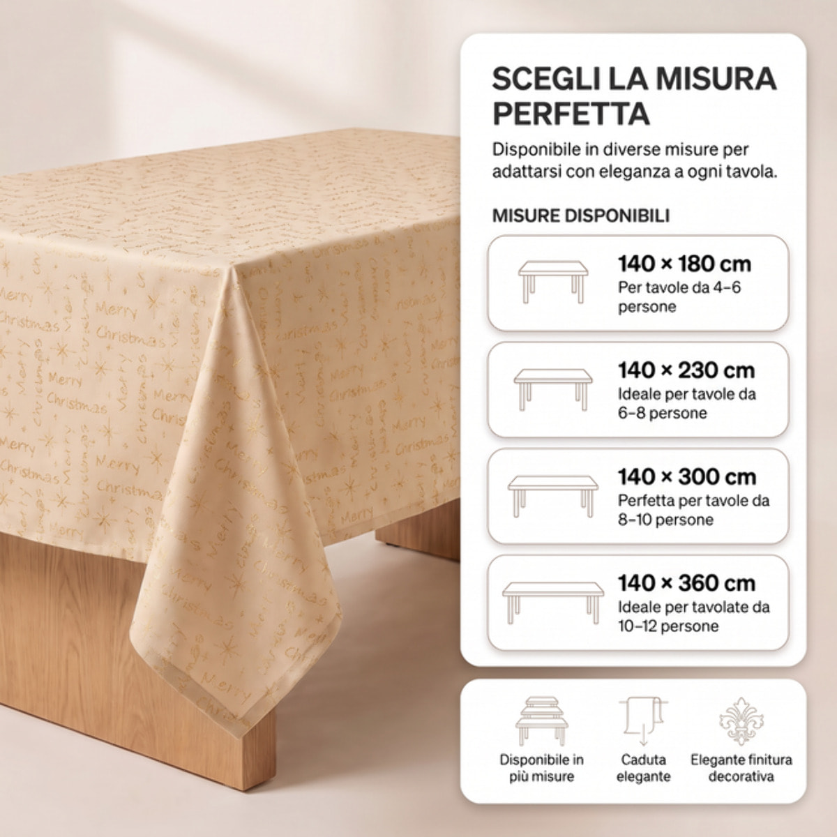 Tovaglia jacquard lurex in poliestere - ORO