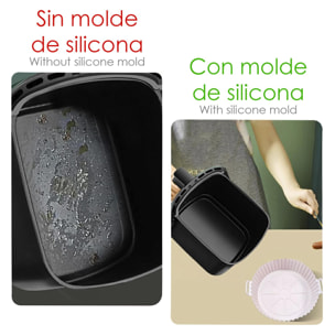 Stampo in silicone con manici per friggitrice ad aria 24*19*6 cm. Commestibile.