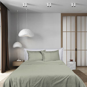 UNO CASA DESIGN Completo Lenzuola in Puro Cotone Garment Washed_No-Stiro_singolo_spring