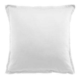Paire de Taies D'oreiller 100% Satin De Coton 105 Fils Blanc