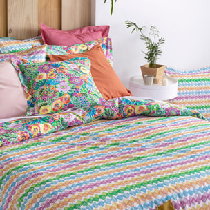 Housse de couette réversible en coton LOLA- multicolore - vendue seule