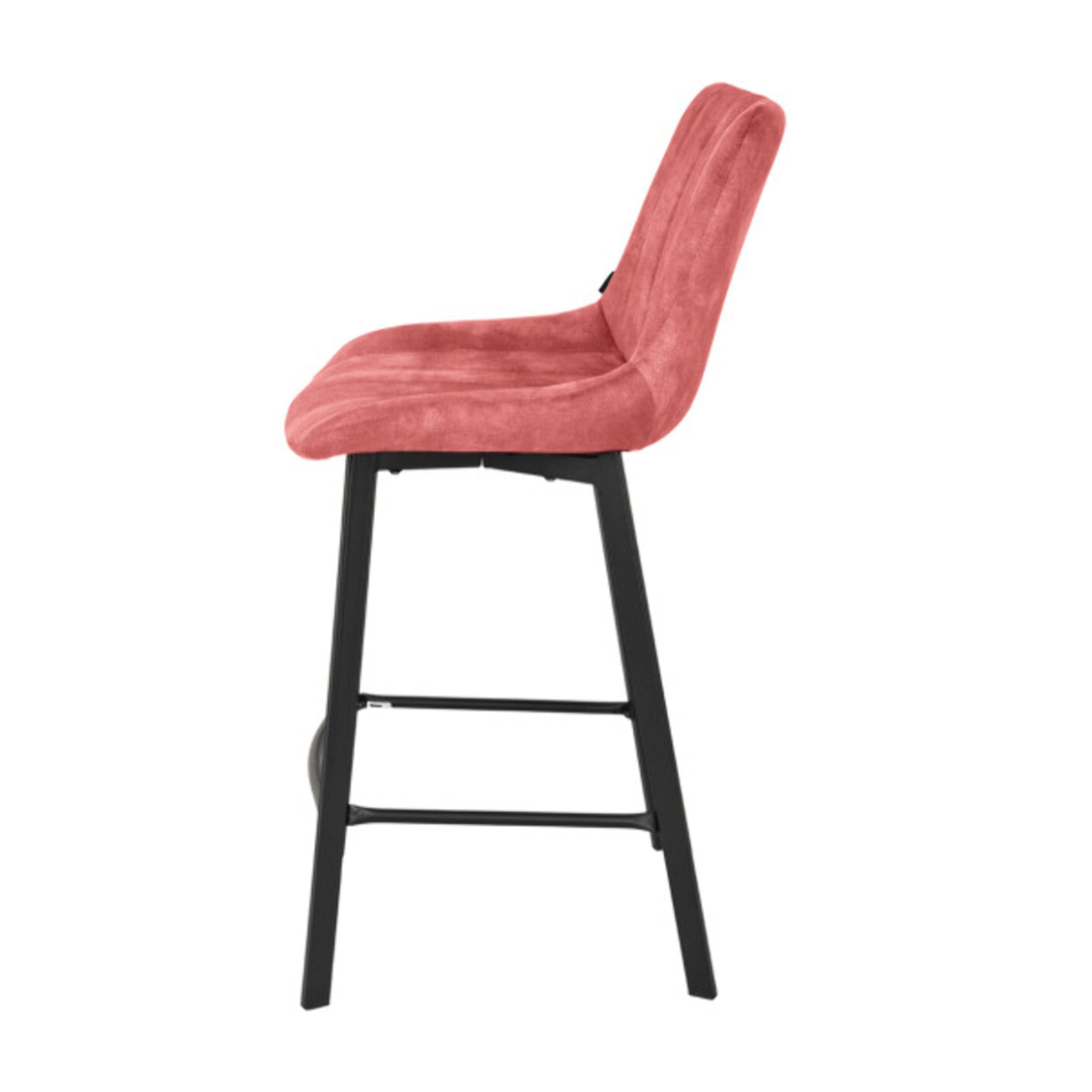 Tabouret de bar rembourré et capitonné en velours - EMMA 2