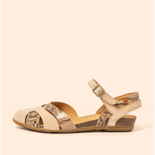 Sandalias N5207S NOBUCK-SNAKE BEIG/ STELLA color Beig
