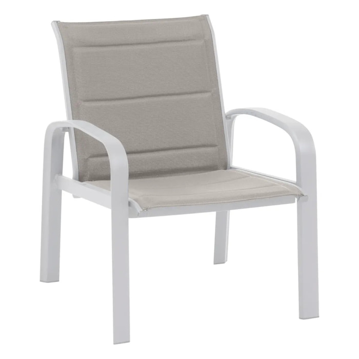 Salon de jardin duo Elyn Noisette & Blanc