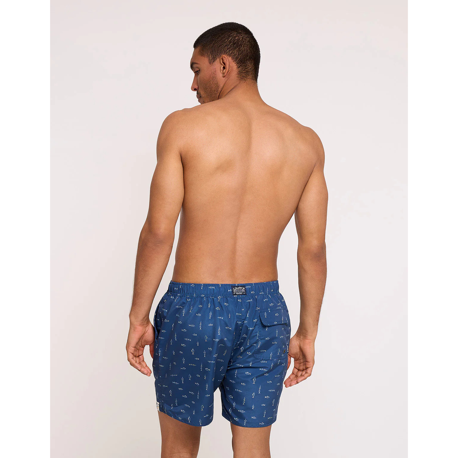 Bañador Regular Estampado Azul Marino - Piscis