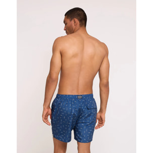 Bañador Regular Estampado Azul Marino - Piscis