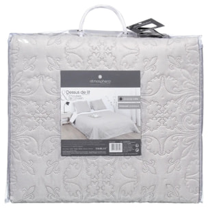 Dessus de lit 2 taies "Arabesque" beige 260x240cm