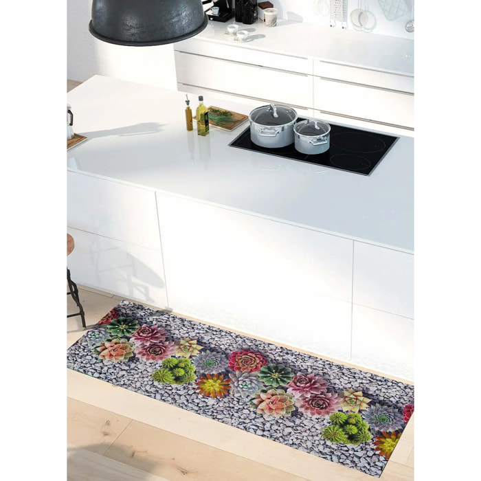 SPRINTY Alfombra vinílica de cocina diseños de cactus en multicolor, varias medidas disponibles.