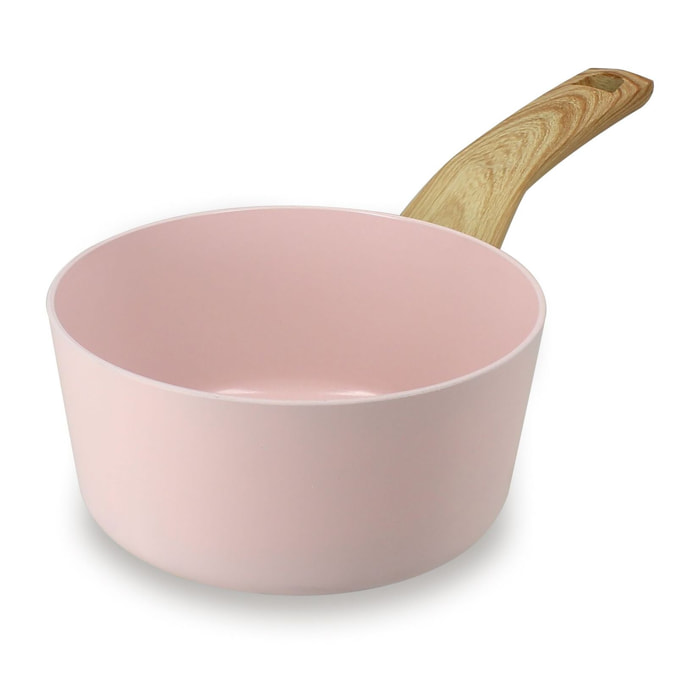 Casserole 16cm avec revêtement céramique rose - tous feux COLORAMA