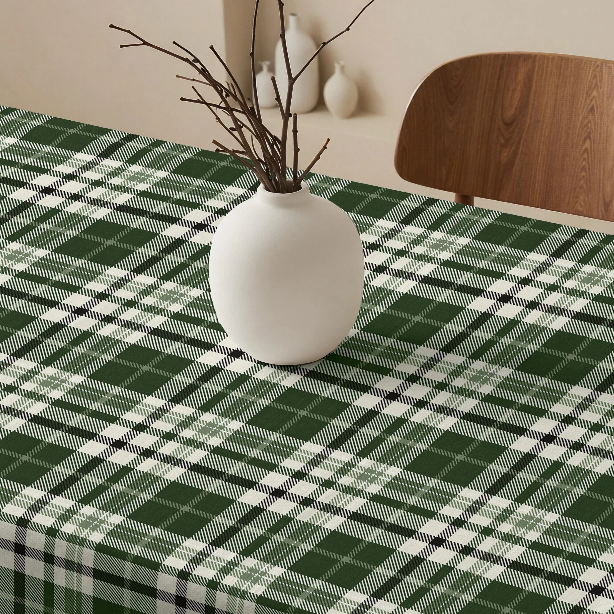 Nappe anti-taches 100% coton Davis Green