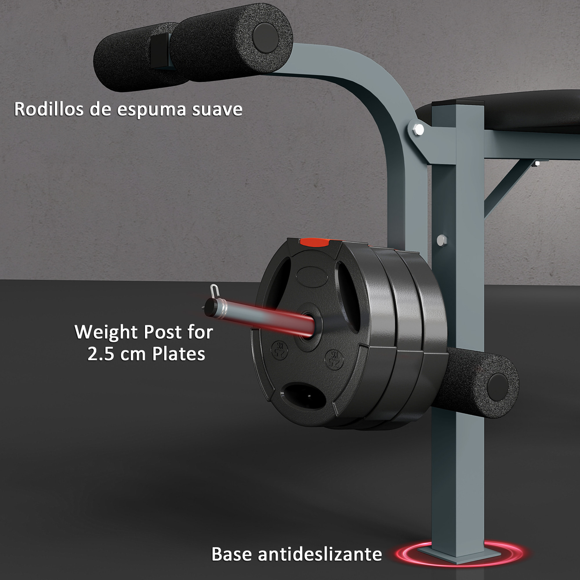 Banco de Pesas Altura Ajustable Banco de Musculación Multifuncional Máquina de Fitness Entrenar Completo con Respaldo Regulable Carga 300 kg 165x68x114 cm