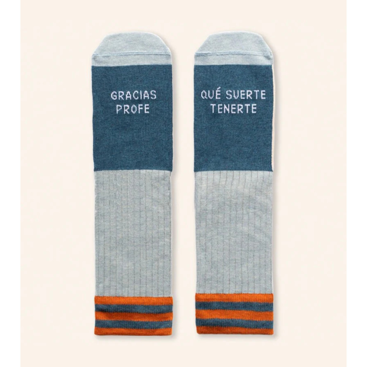 Calcetines "Gracias profe, que suerte tenerte" talla 42-46