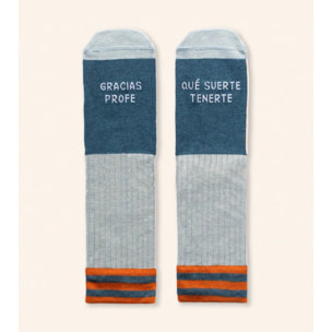 Calcetines "Gracias profe, que suerte tenerte" talla 42-46