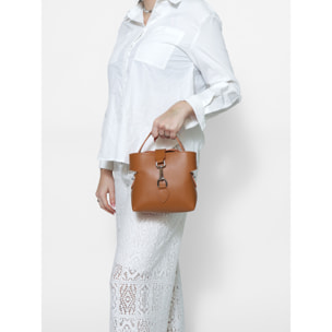 Borsa a mano da donna In Vera pelle Made in Italy 18x17x9 cm