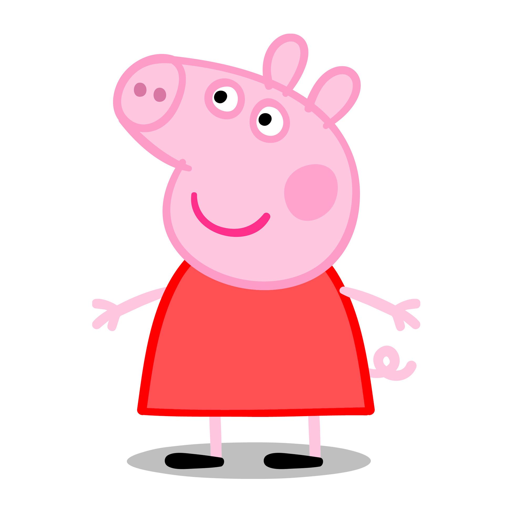 Peppa Pig Costume Completo Tutina Rosso Rosa Originale Bambina