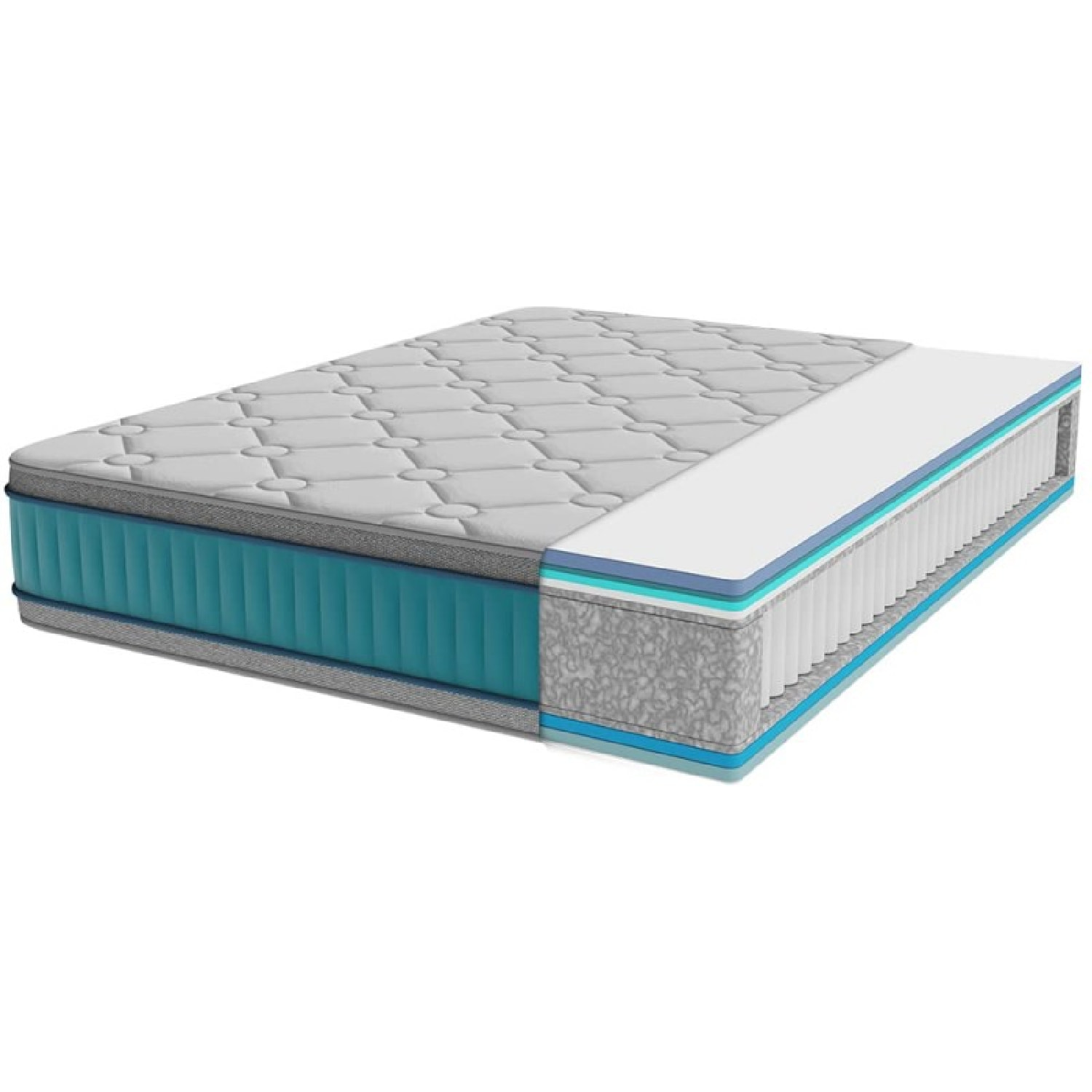 Cecotec Matelas Flow 8990 Hybrid 150x190 Multi couche, Springcore et Viscoélasti