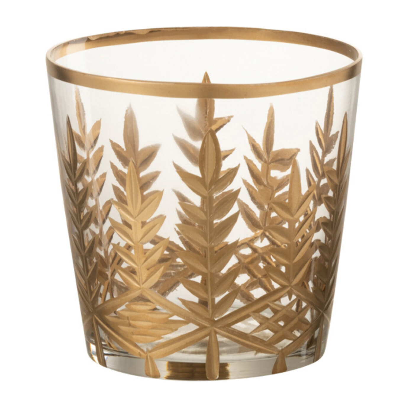 J-Line photophore Chloe - verre - transparent/or - small  - 2 pcs