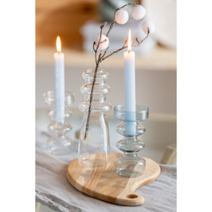 J-Line vase Luna - verre - bleu - large - 21 cm de hauteur