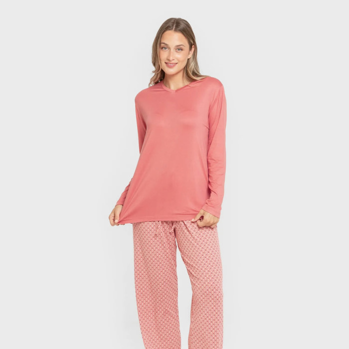 Pigiama lungo da donna leonor soft