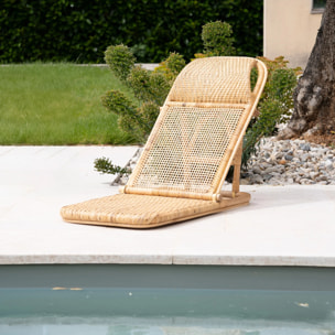 Chaise de plage pliable en rotin naturel - Favignana