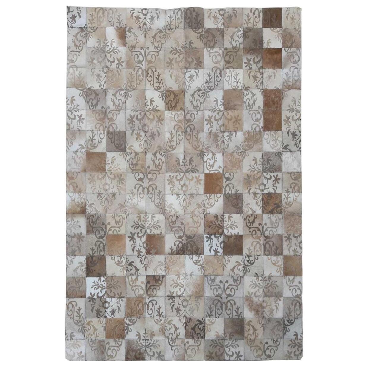 Tapis peau de vache kilim fait main BUPE