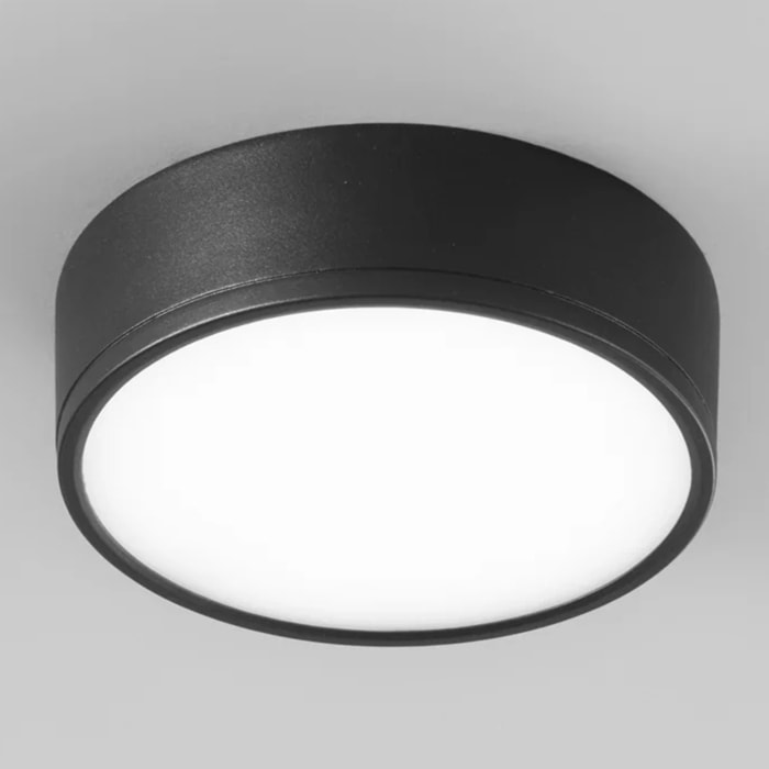 Plafoniera LED KLIO rotonda nera 22W 4000K (Luce naturale) 17 cm.