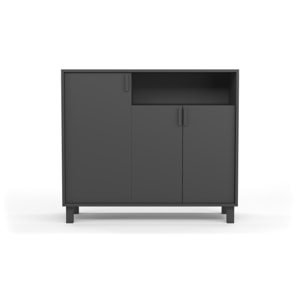 Zapatero Dyrnes melamina grafito 88x100x37 cm