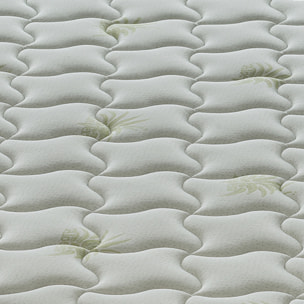 Materasso 100x190 in Memory Foam - 5 cm memory foam - Alto 25 cm - 9 Zone di Comfort - Rivestimento Aloe Vera