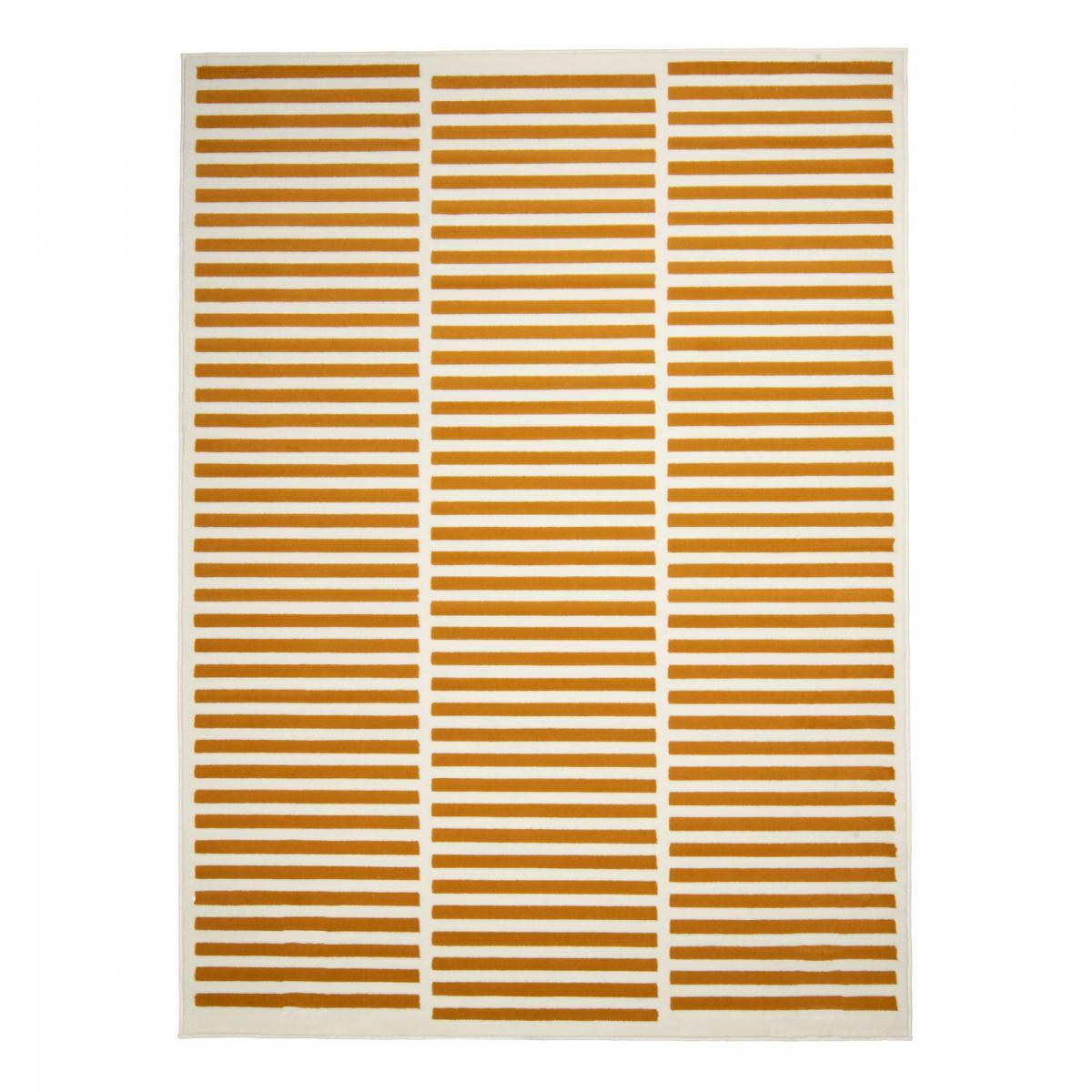 Tapis tissé rayures horizontales, Motif graphique épuré, RANI