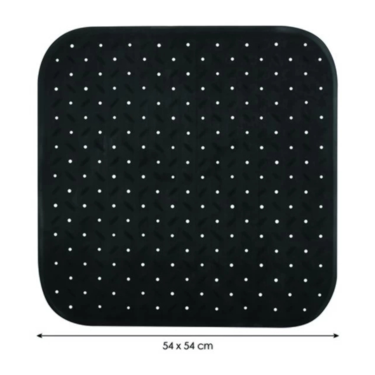 Tapis Fond de douche antidérapant Caoutchouc CLASS 54x54cm Noir MSV