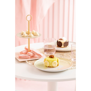 J-Line assiette Point - porcelaine - mix - medium - 4 pcs