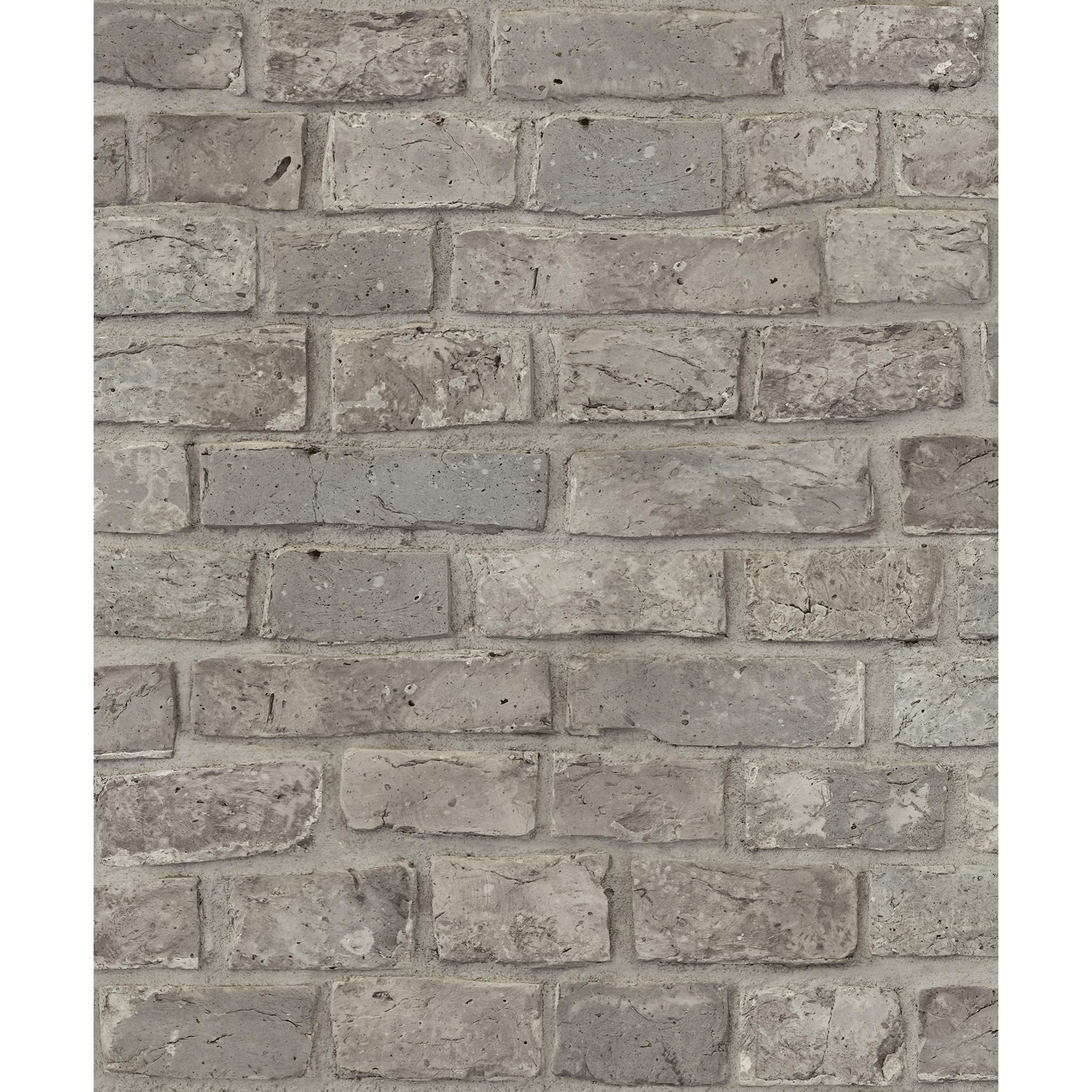 Papel pintado CERAMIKO, Brickwall gris oscuro 53x1000 cm