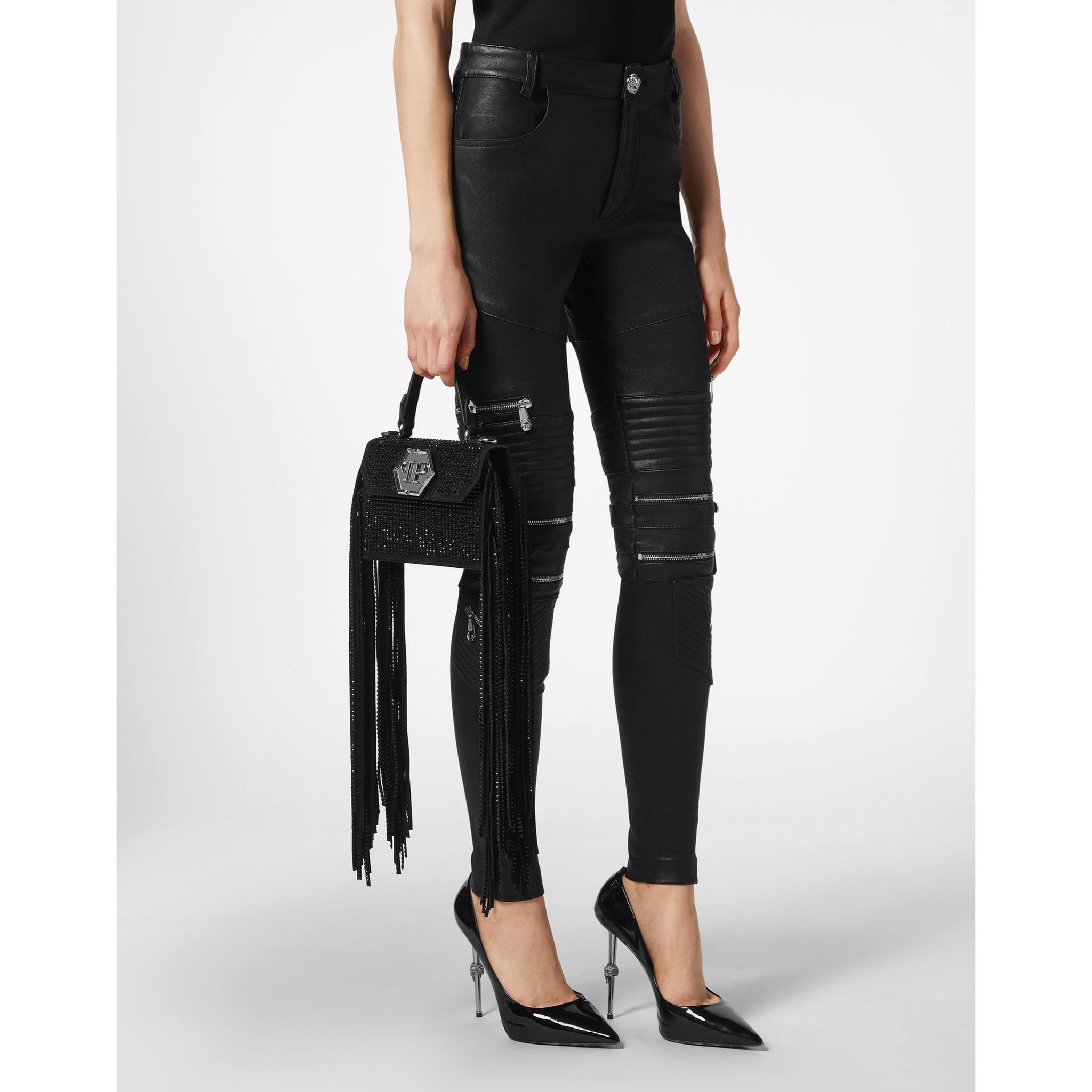 PHILIPP PLEIN Borsa con maniglia SUPERHEROINE