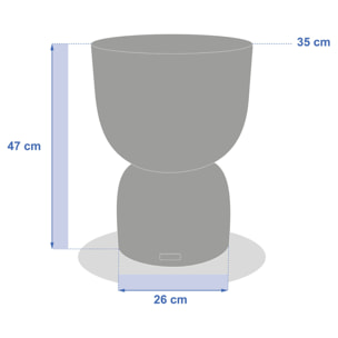 Table d'appoint de jardin "Timandra" D. 35 x H47cm en terrazzo