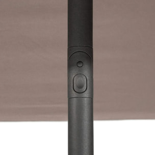 Parasol droit carré "Soya" taupe D2,5x2,5m en acier