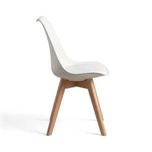Pack 4 sillas de comedor en blanco 83x49 cm Beench Blanco