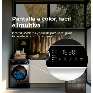 EVVO Lavadora 10 kg carga frontal Nova P10, 1200 rpm, Clase energética A, , Lavado Rápido 15', SMART LOAD, Tambor ePROTECT, Inicio diferido, Inox