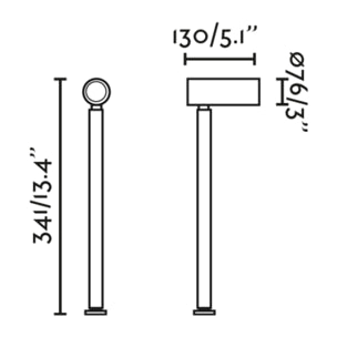 SAU M 471 Projecteur/pic noir 13W 3000K 30º