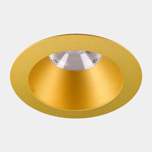 LedsC4 Downlight LED 19.8W Regulable DALI-2/PUSH, Luz Cálida 2700K, 1530 Lúmenes, Aluminio Oro, IP20/IP54, Iluminación Interior y Exterior, Diseño Elegante y Eficiente