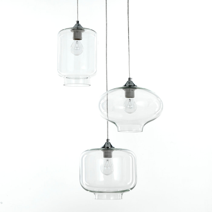 Tomasucci Lampadario 3 luci SAKY CLEAR  multicolore