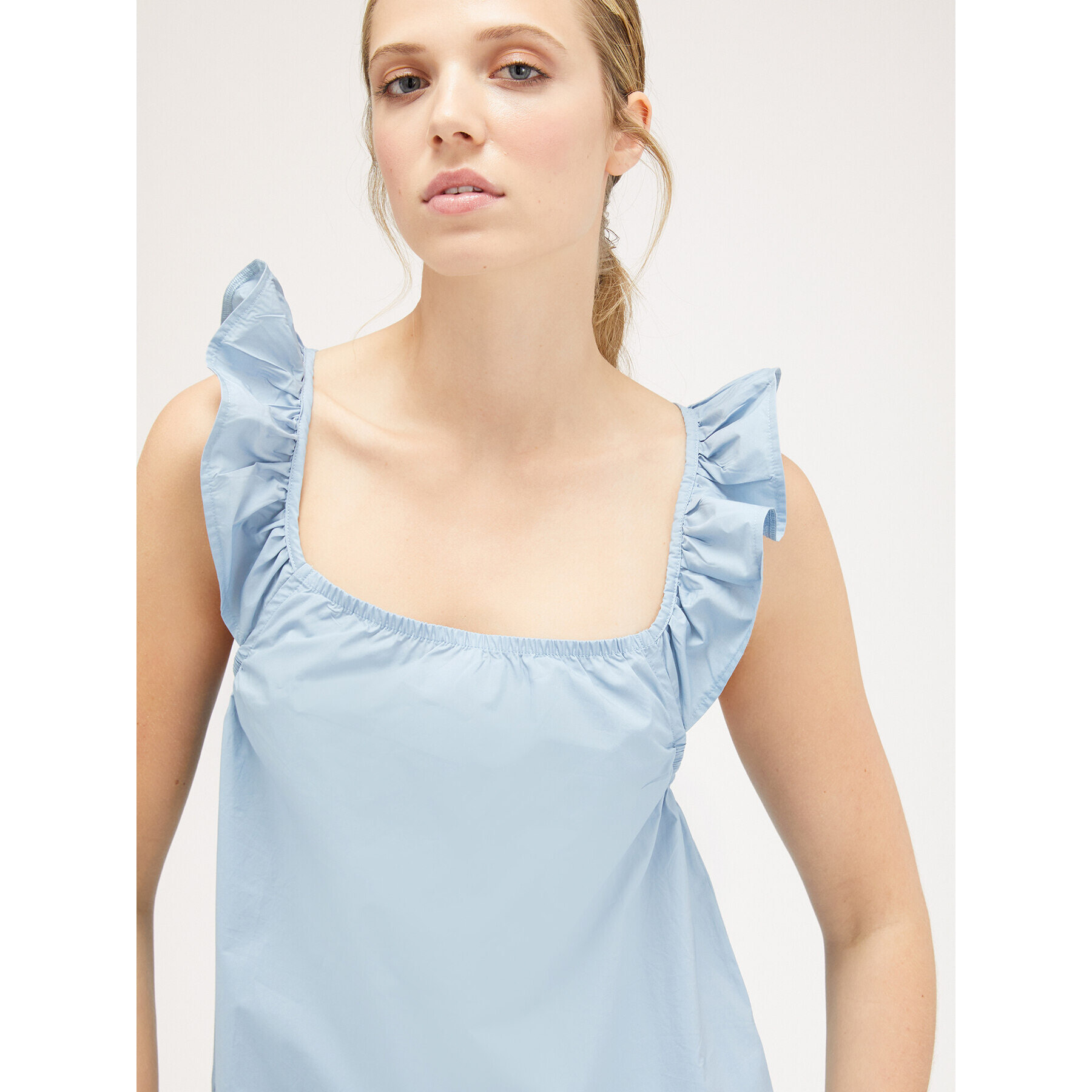 Motivi - Top con rouches - Azzurro