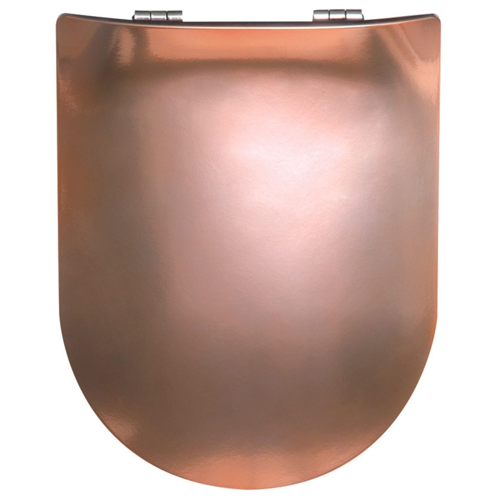 Abattant wood slim déclipsable  - Effet métal précieux - Rose Clair