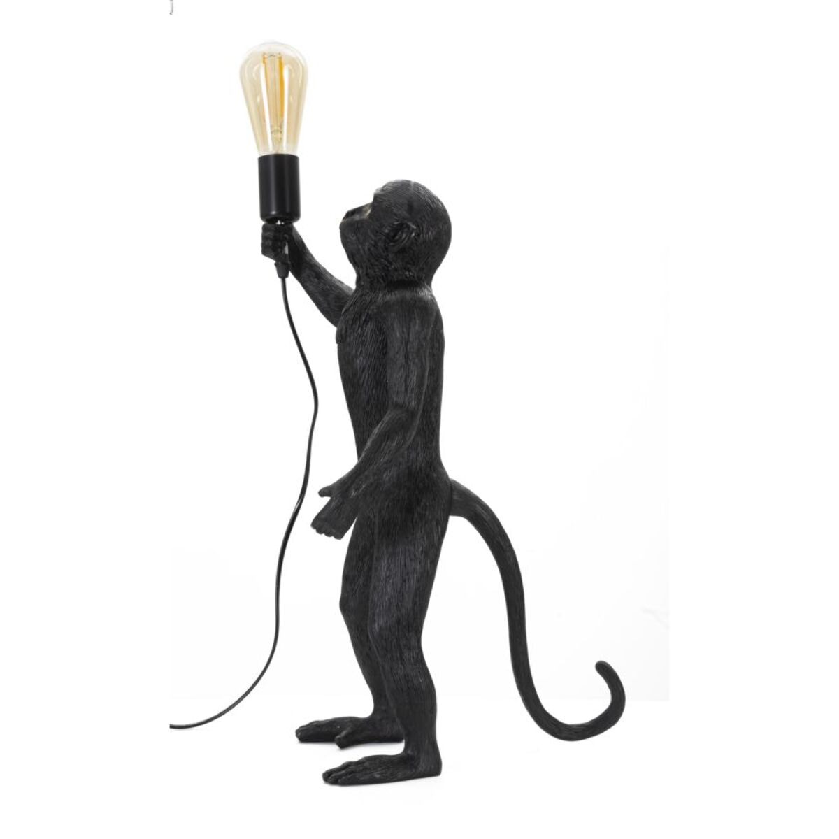 LAMPADA DA TAVOLO MONKEY NERO CM Ø 26X34X55