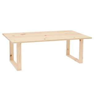 Table basse en bois massif, ton naturel, 120x60cm Hauteur: 45 Longueur: 120 Largeur: 60