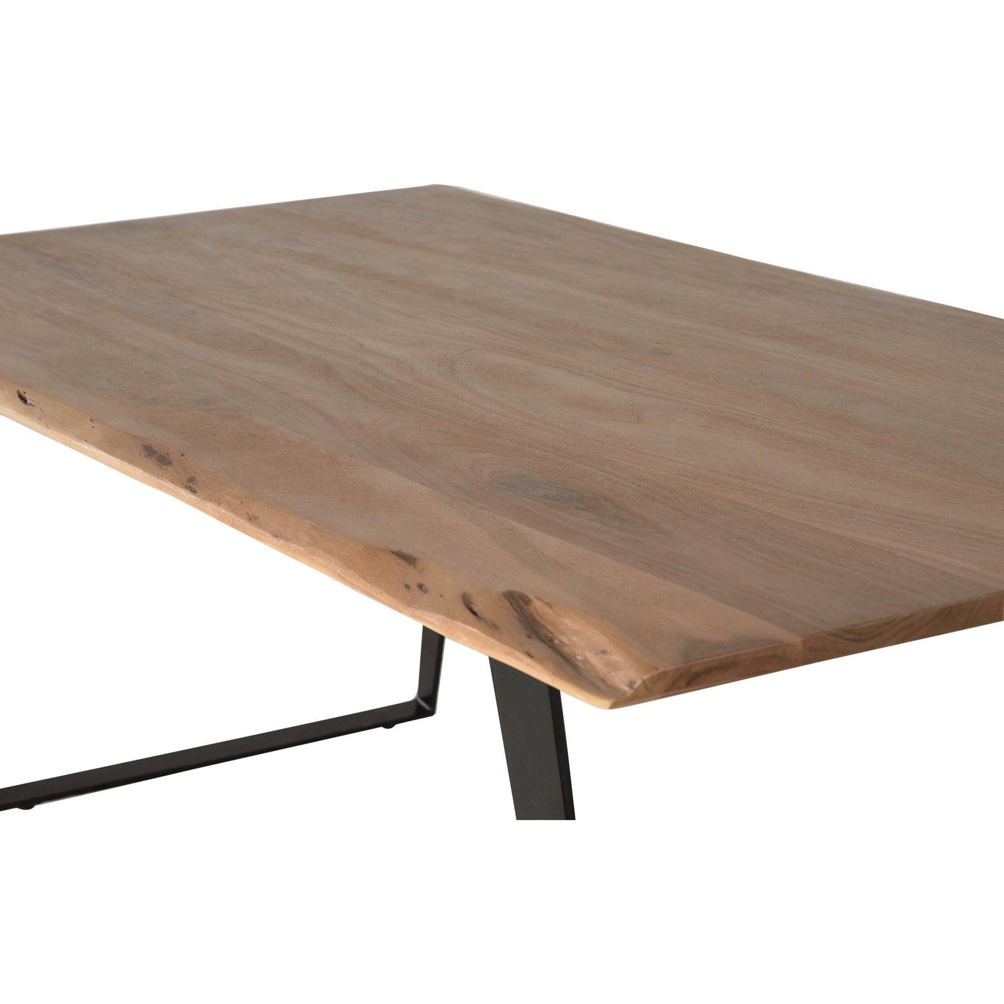 Mesas de Comedor de Madera de Acacia 205 Cm Estilo Industrial Moderno
