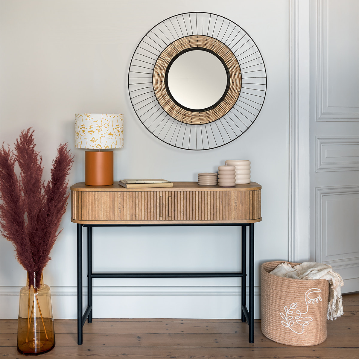 Console 2 portes "Colva" - naturel