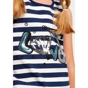 Maglietta da ragazza con sirena marinaia