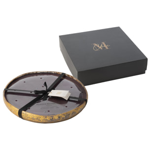 J-Line bougie parfumée M-Chic - Oud & Amber - verre - or/noir - extra large - 35H